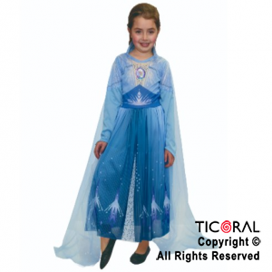 DISFRAZ FROZEN II ELSA CELESTE TALLE 0 x 1